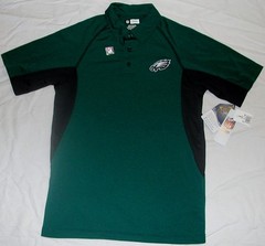 PHILADELPHIA EAGLES GOLF COACHES POLO SHIRT MEN’S S L E-SYSTEMS GREEN NWT