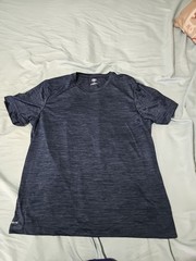 Athletic Works Men’s Dri-Works Performance Shirt XL 46-48 blue cove stripe
