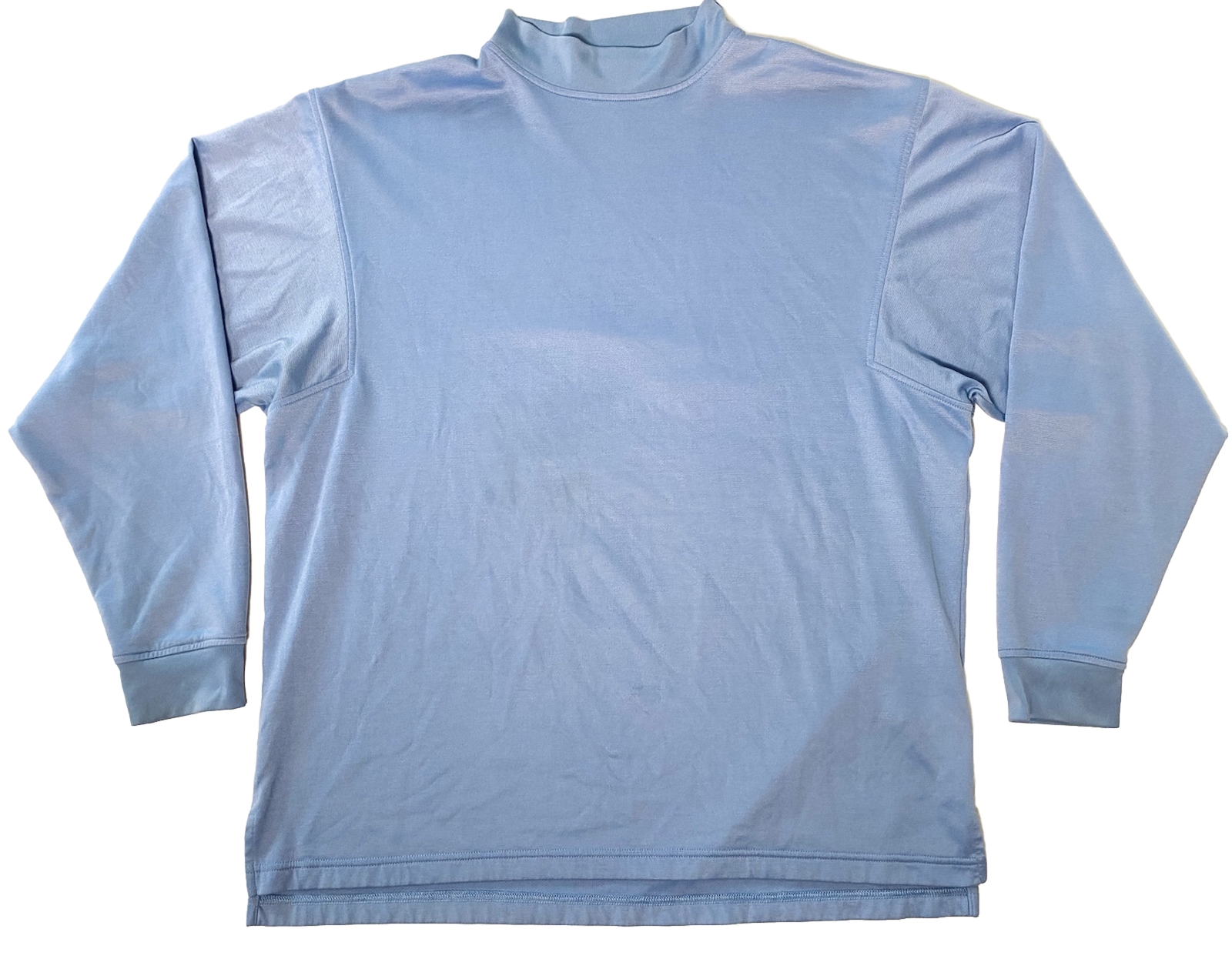 FootJoy Polo Mock Neck Golf Shirt FJ ProDry Pique Long Sleeve Polo Blue Size XL gallery