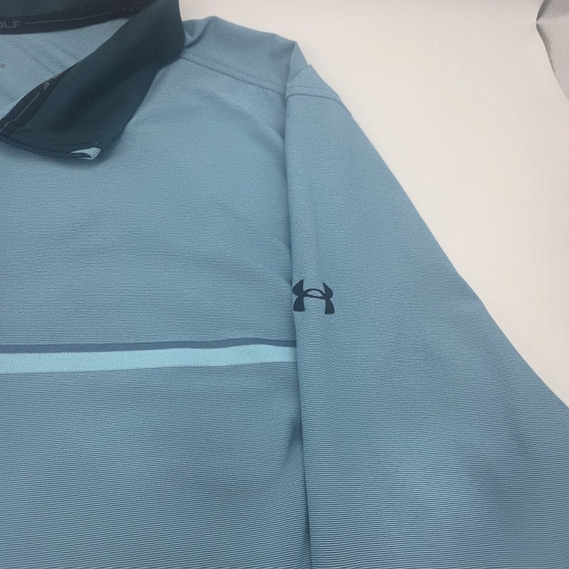 Under Armour 1/4 Quarter Zip Sweatshirt Mens Blue Loose Fit Golf Sz 2XL-XXL gallery