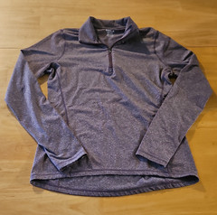 Reebok Women’s 1/4 Zip Mock Neck Long Sleeve Activewear Pullover Purple M