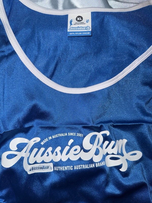 🔥 NEW AussieBum SILKY Nylon Tank Top Surfing Men XL RED BLUE Aussie Bum Glanz gallery