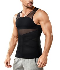 Nebility Mens Compression Shirt for Gynecomastia – Sleeveless Slimming Undershir