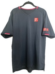 Uniqlo Shirt Roger Federer Large 2020 Australian Tennis Open Black Magenta