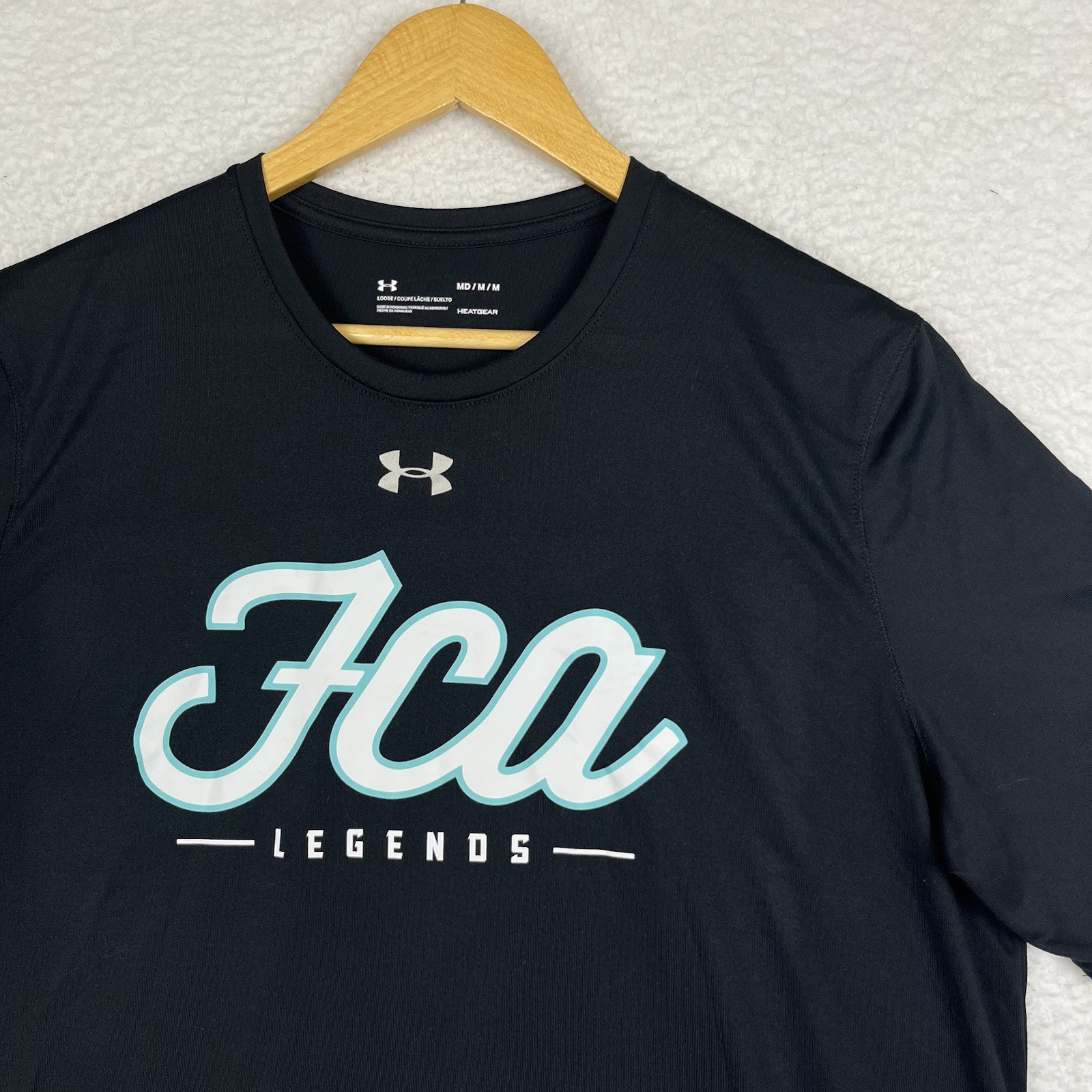 Under Armour FCA Legends T Shirt Men Medium Black HeatGear Short Sleeve Sport gallery