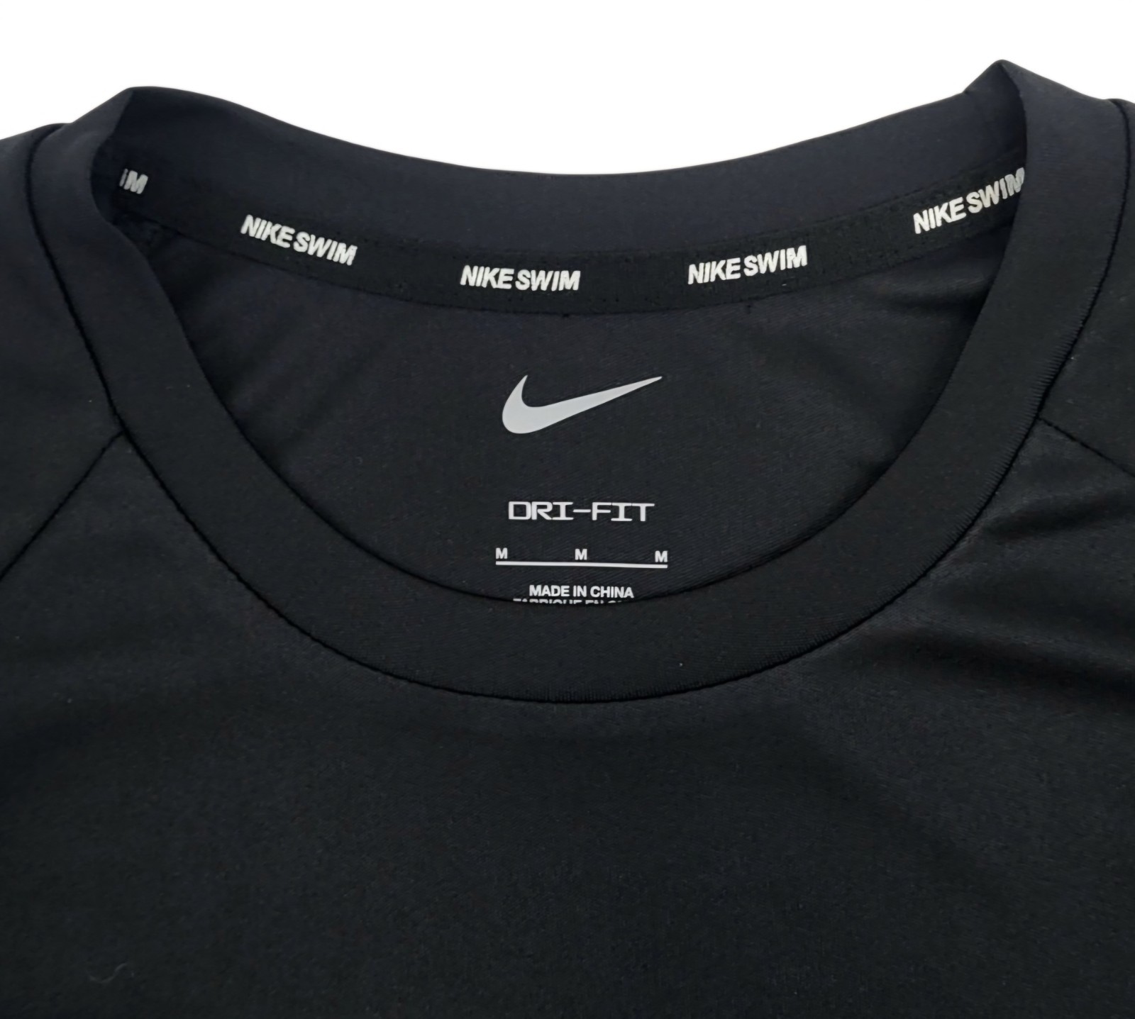 NIKE Swim Men's Dri-Fit Tech T-Shirt UPF 40+ Size Medium Black NESSA586-001 gallery