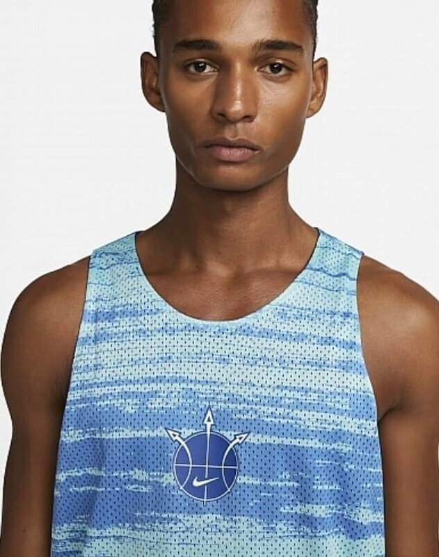 Nike Uptempo Standard Issue Reversible Basketball Jersey Blue Men's XL 2XL gallery