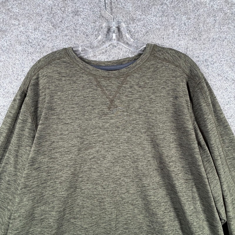 Rugged Elements Durable Utility Shirt Mens XL Green Marled Crew Neck Pullover gallery