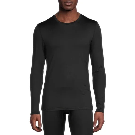 Reebok Mens Black Performance Base Layer Long Sleeve Crew Neck Shirt Medium gallery