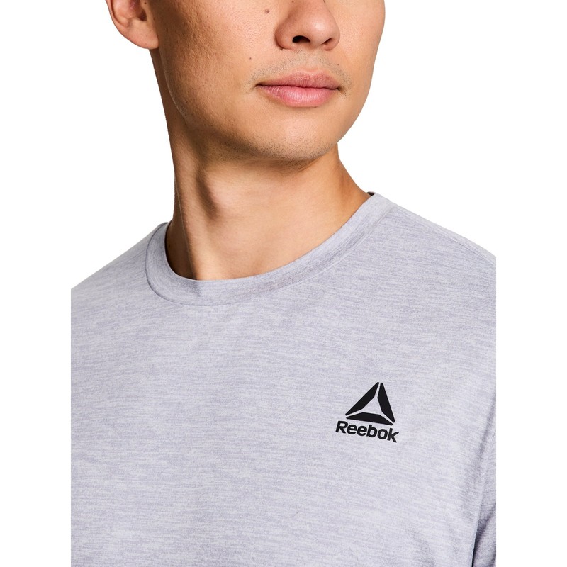 NWT REEBOK Men's Delta Core SS Soft Tee, Sleet Heather, 3XL gallery