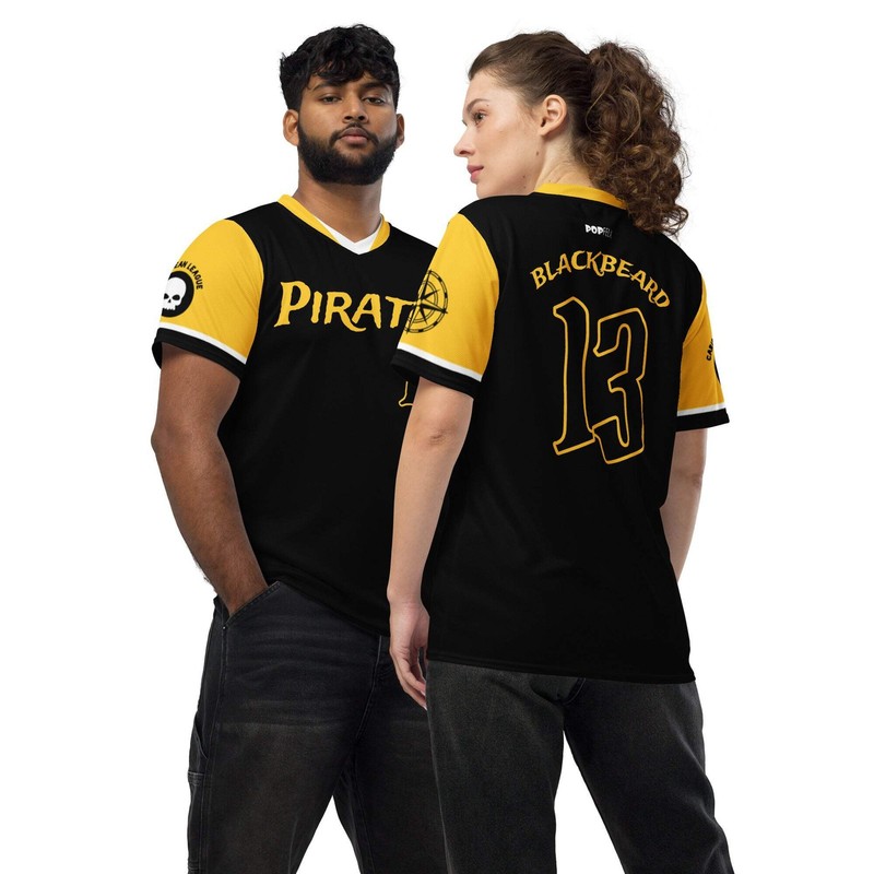 Captain Blackbeard Pirates Caribbean League Recycled Unisex PopFelix Historical gallery