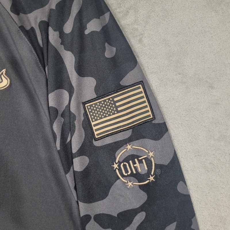 USF Bulls Colosseum 1/4 Zip Mens L Gray OHT Camo Sleeve Performance Pullover gallery