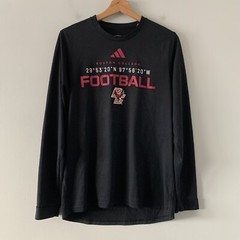Adidas Boston College Eagles Football Long Sleeve Shirt Mens M Black Long Sleeve