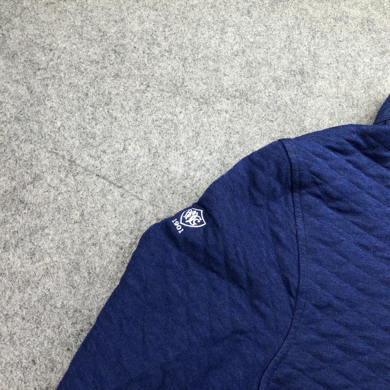 Holderness & Bourne Pullover Mens Large Blue Snap Mock Neck Long Sleeve Golf Top gallery