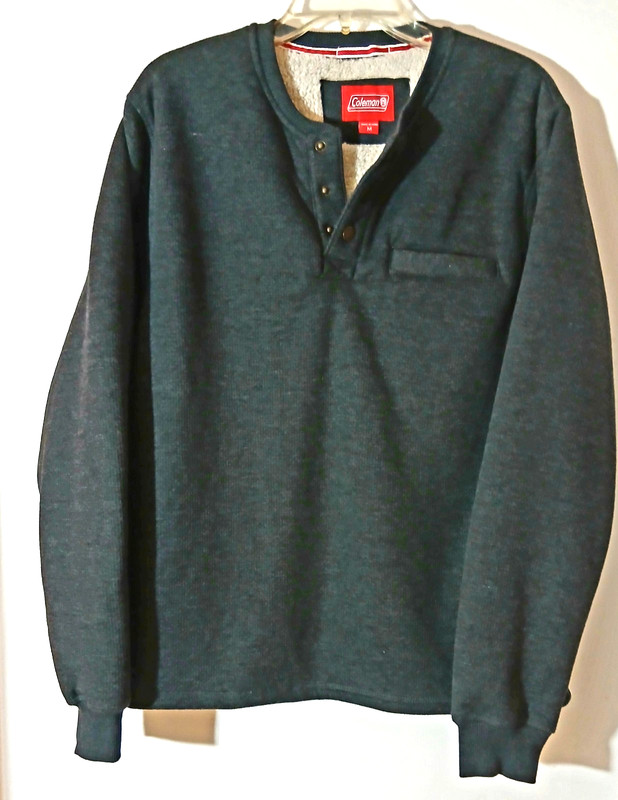 Coleman Fleece Lined Shirt Men's M Dark Grey Long Sleeve Warm Comfortable gallery
