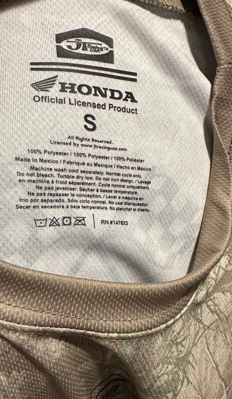 HONDA Mens SMALL Camo Long Sleeve JT Racing Paintball Motocross Jersey - NEW!!! gallery