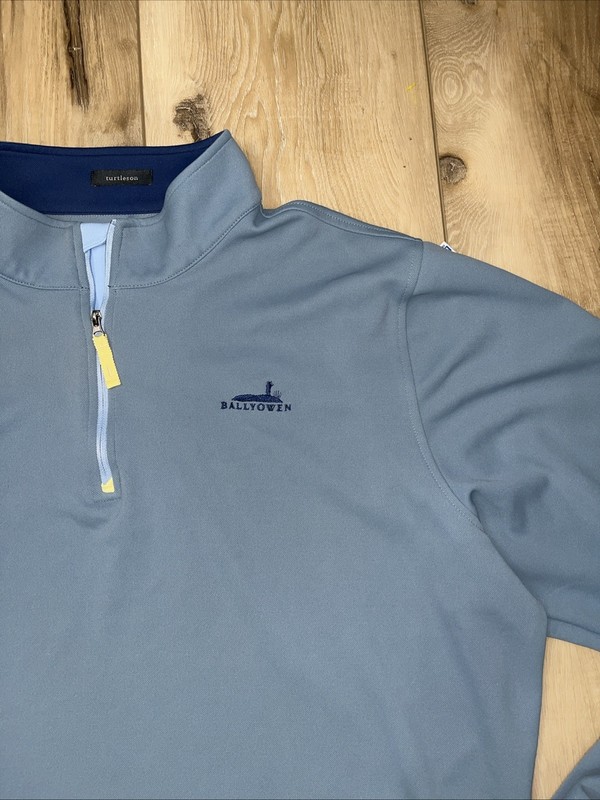 Turtleson Mens Golf Performance 1/4 Zip Pullover Long Sleeve Blue Size XL gallery