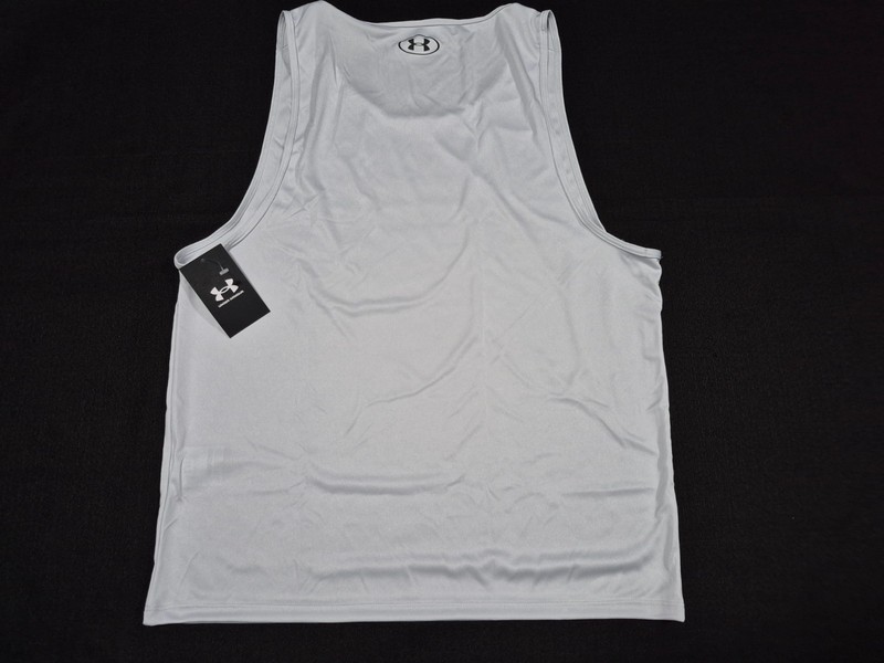 Under Armour Mens Velocity SL Light Gray Tank Heat Gear Loose 1383408-015 gallery
