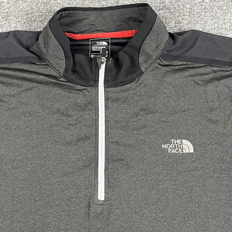The North Face FlashDry-XD Pullover Mens XL Gray 1/4 Zip Long Sleeve Shirt gallery