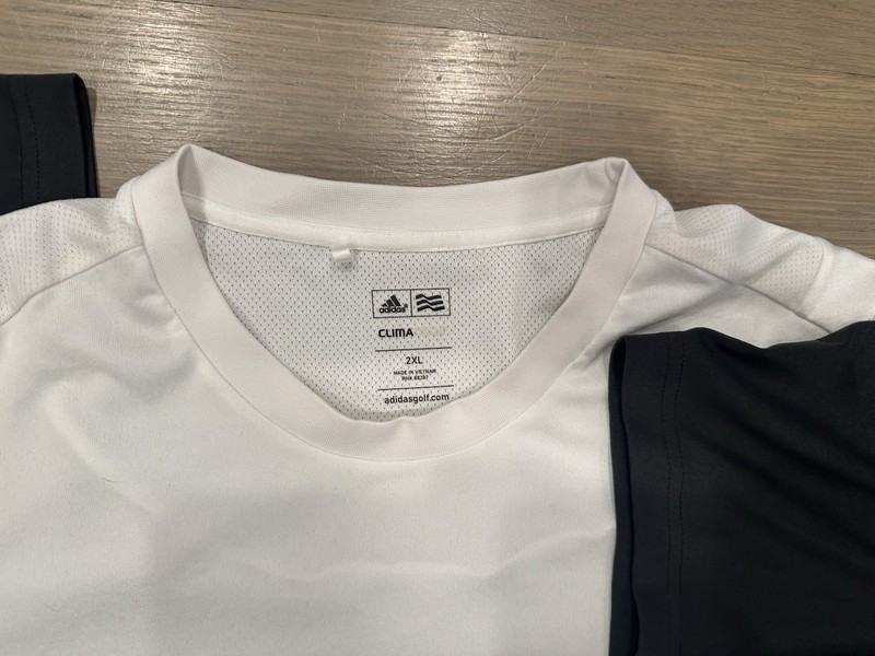 Adidas Golf Clima Cool T-Shirts - Set Of Three - 2XL - 2 Black/1 White gallery