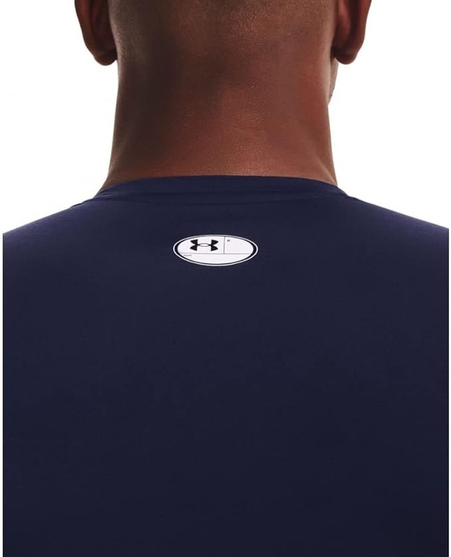 Under Armour Compression Short-Sleeve T-Shirt , Midnight Navy (410)/White, Large gallery