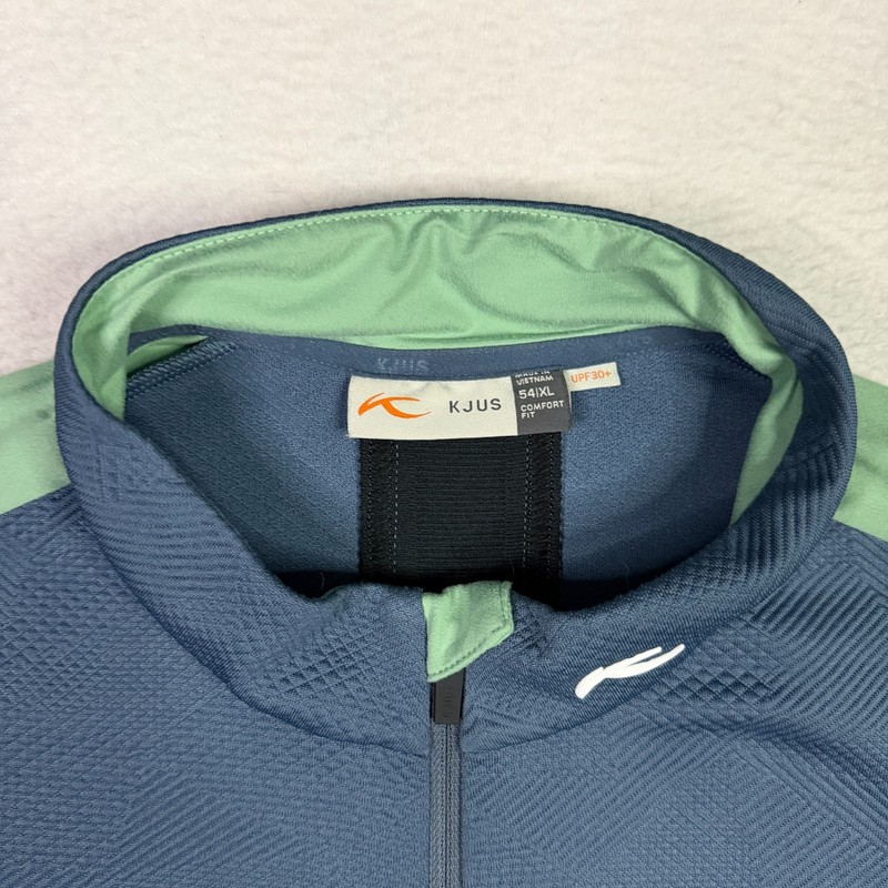 KJUS Mens 1/2 Zip Pullover Golf Midlayer Lightweight Stretch UPF 30+ Navy 54 XL gallery