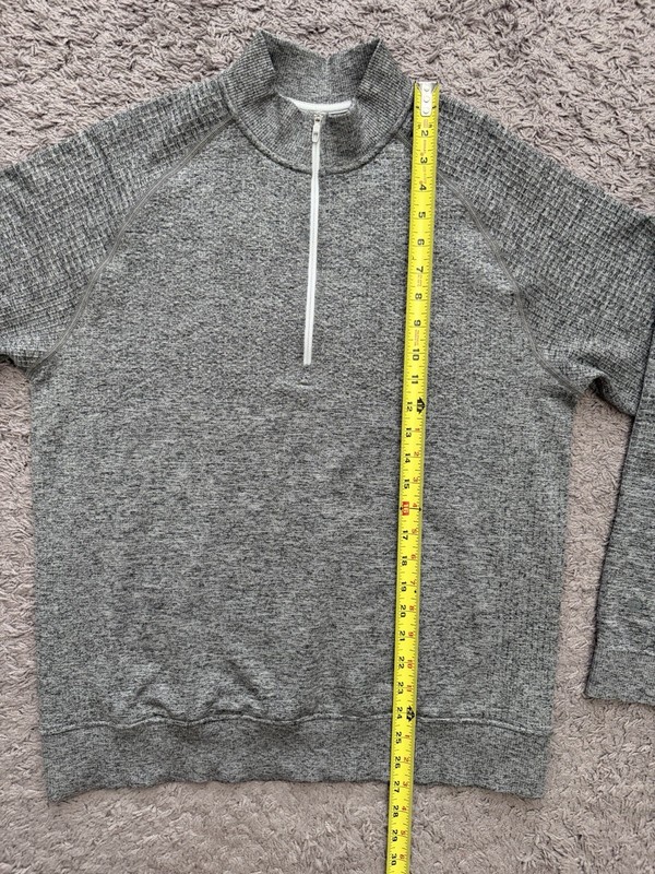 Lululemon Pullover Men's Large Gray Engineered Warmth Half Zip Stretch Gym gallery