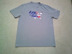 Under Armour Freedom American Flag T Shirt Mens Medium Gray