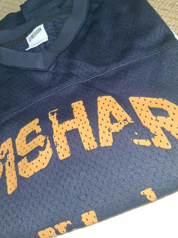 GYMSHARK 'Mesh Oversized Graphic Football Jersey' Men's T-Shirt Blue S ***NWT*** gallery