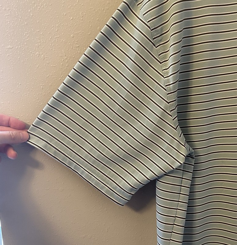 Onward Reserve Performance Golf Polo Shirt Men’s XL Stretch Striped Flaws gallery