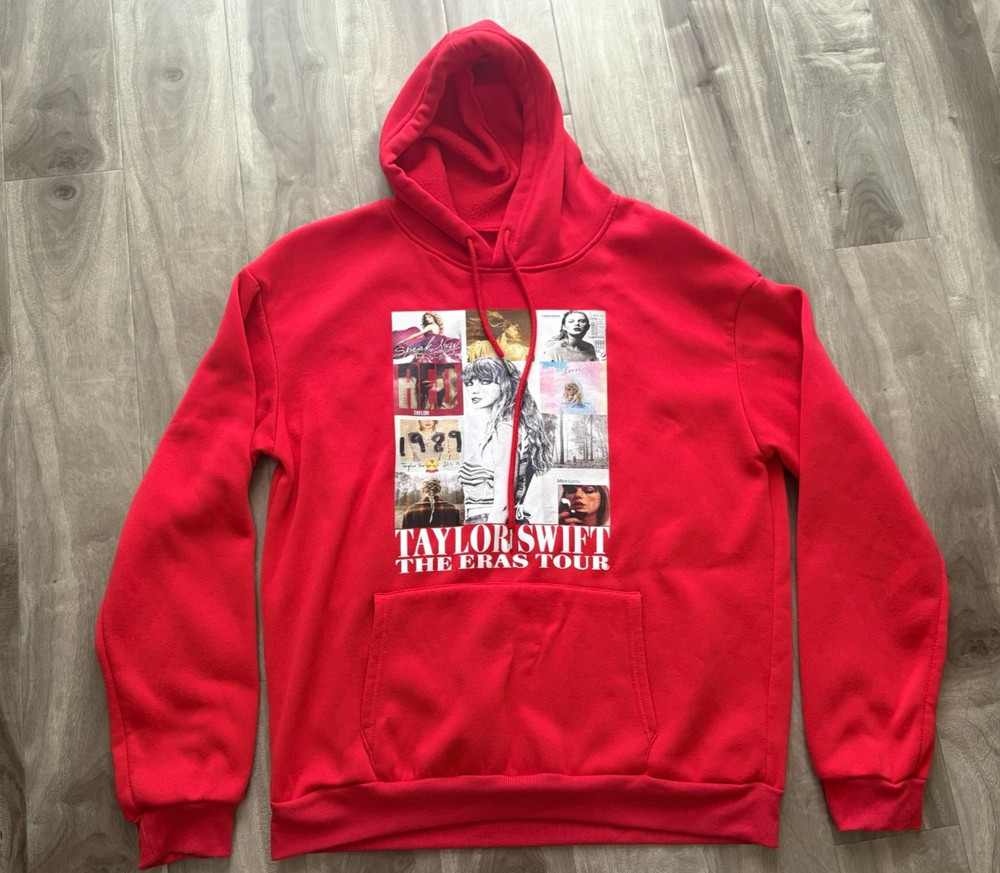 Taylor Swift The Eras Tour Red Hoodie Sweatshirt All Albums Unisex Size L