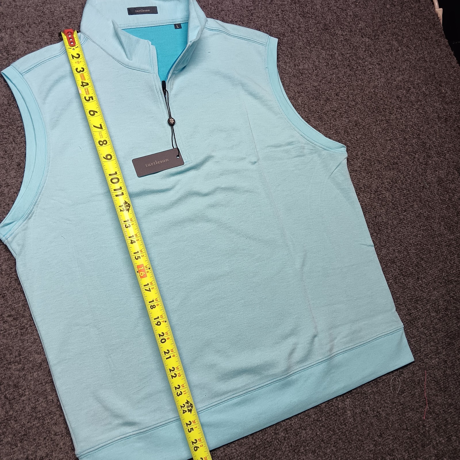 Turtleson Wallace Quarter-Zip Vest Large Reef New with tags original packaging gallery