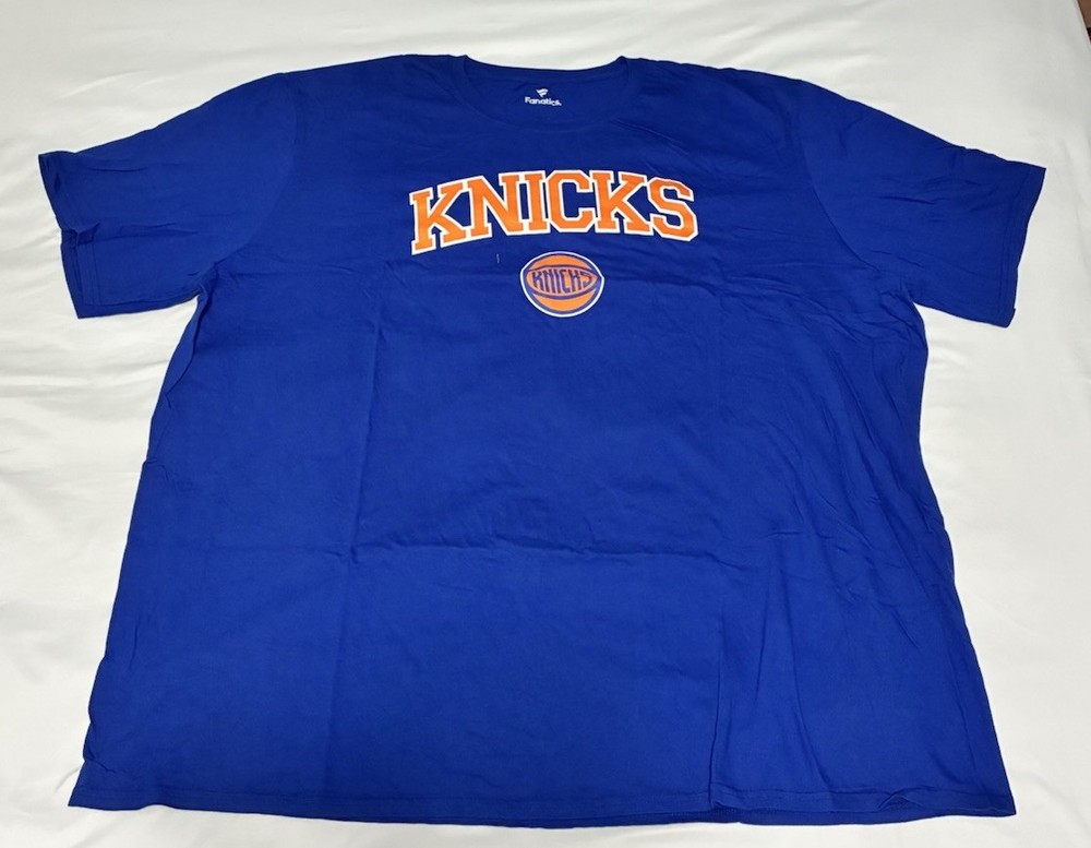 NBA New York Knicks 4XTall Men's Fanatics Blue and Orange T Shirt