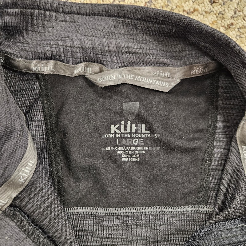 Kuhl Pullover Mens Large (Fits Medium) Alloy 1/4 Zip Graphite Sweater Mid-Layer gallery