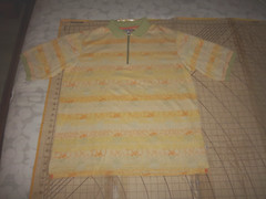 MEN MEDIUM URBAN OUTFITTERS YELLOW/ORANGE/GREEN SOFT ZIP COLLAR SHIRT – NWOT