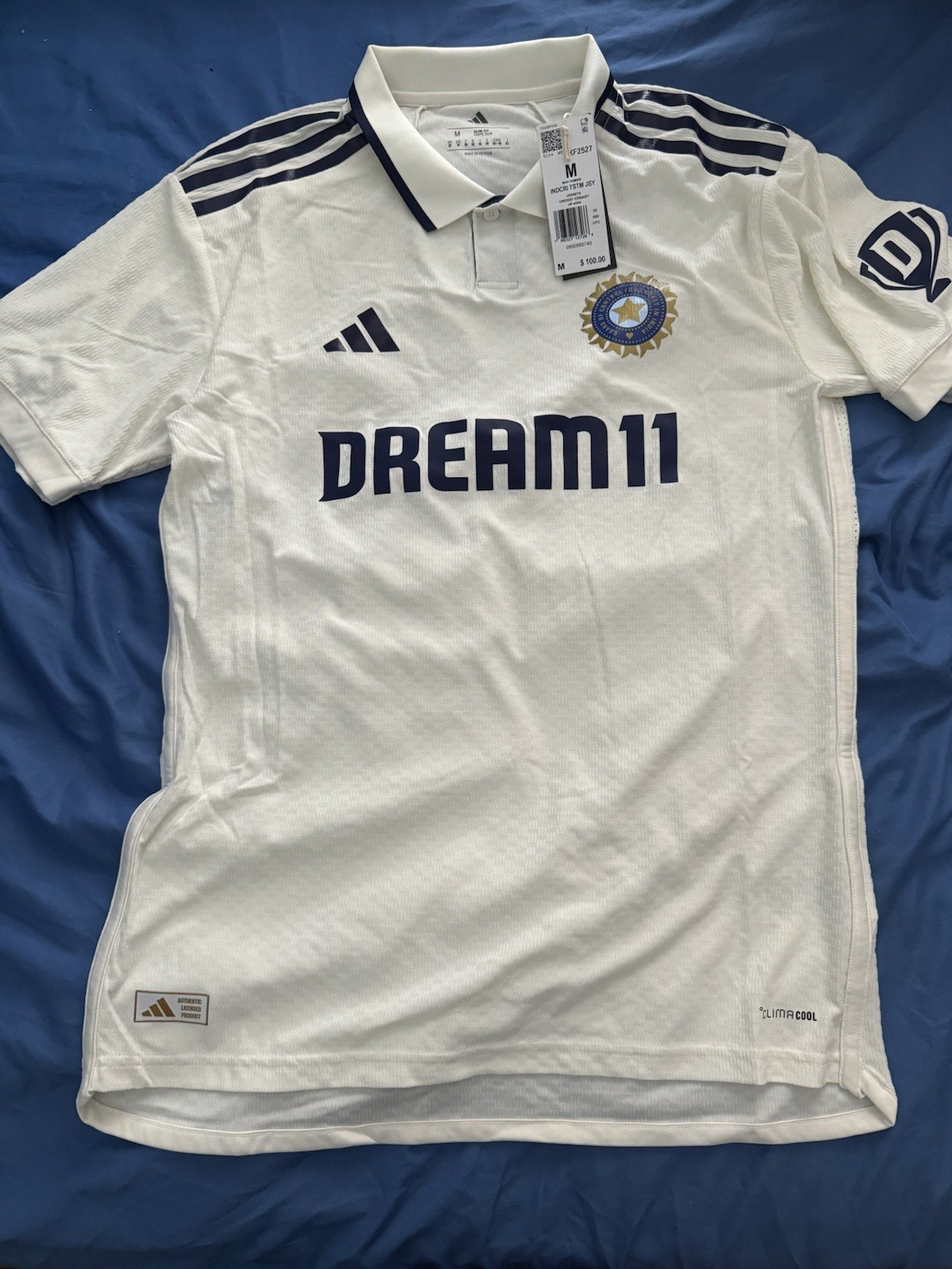 Adidas India Cricket Test Match Jersey, model KF2527. Size Medium gallery