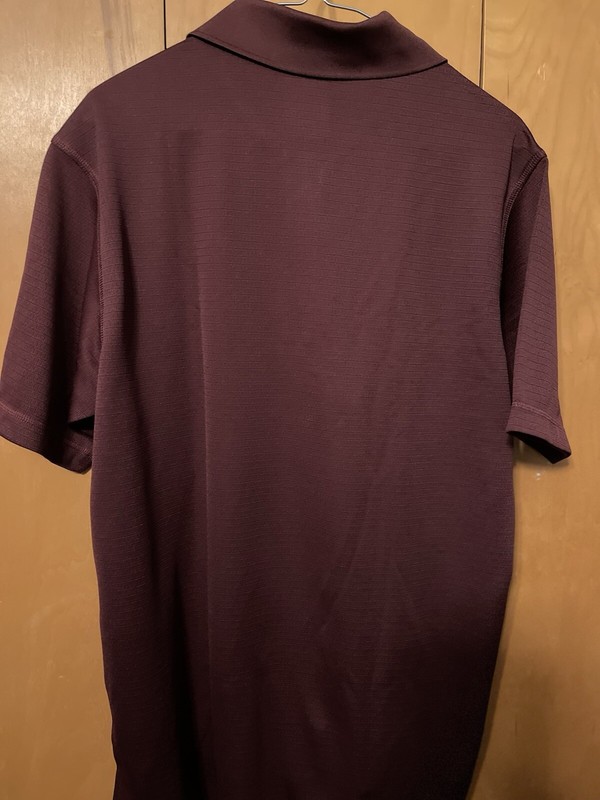 ADIDAS CLIMALITE SOLID GOLF POLO SHIRT MEN SMALL DARK MAROON RED EUC POLYESTER gallery