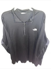 The North Face Athletic Shirt Mens Sz 2XL Black Athleisure Golf Tennis Fishing