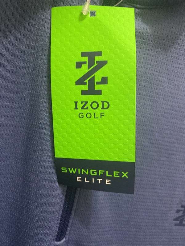 Izod Golf Men's XL Blue Pullover Long Sleeve 1/4 zip Mock Neck Activewear NWT gallery
