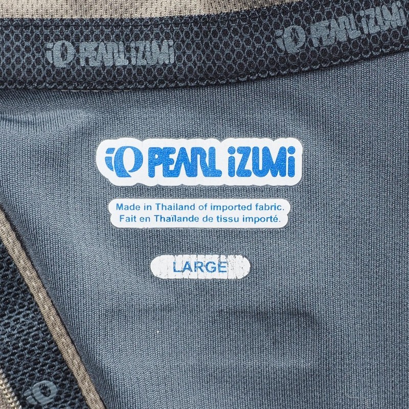 Pearl Izumi Pullover Mens Large Brown Gray Long Sleeve 1/4 Zip Cycling Shirt gallery