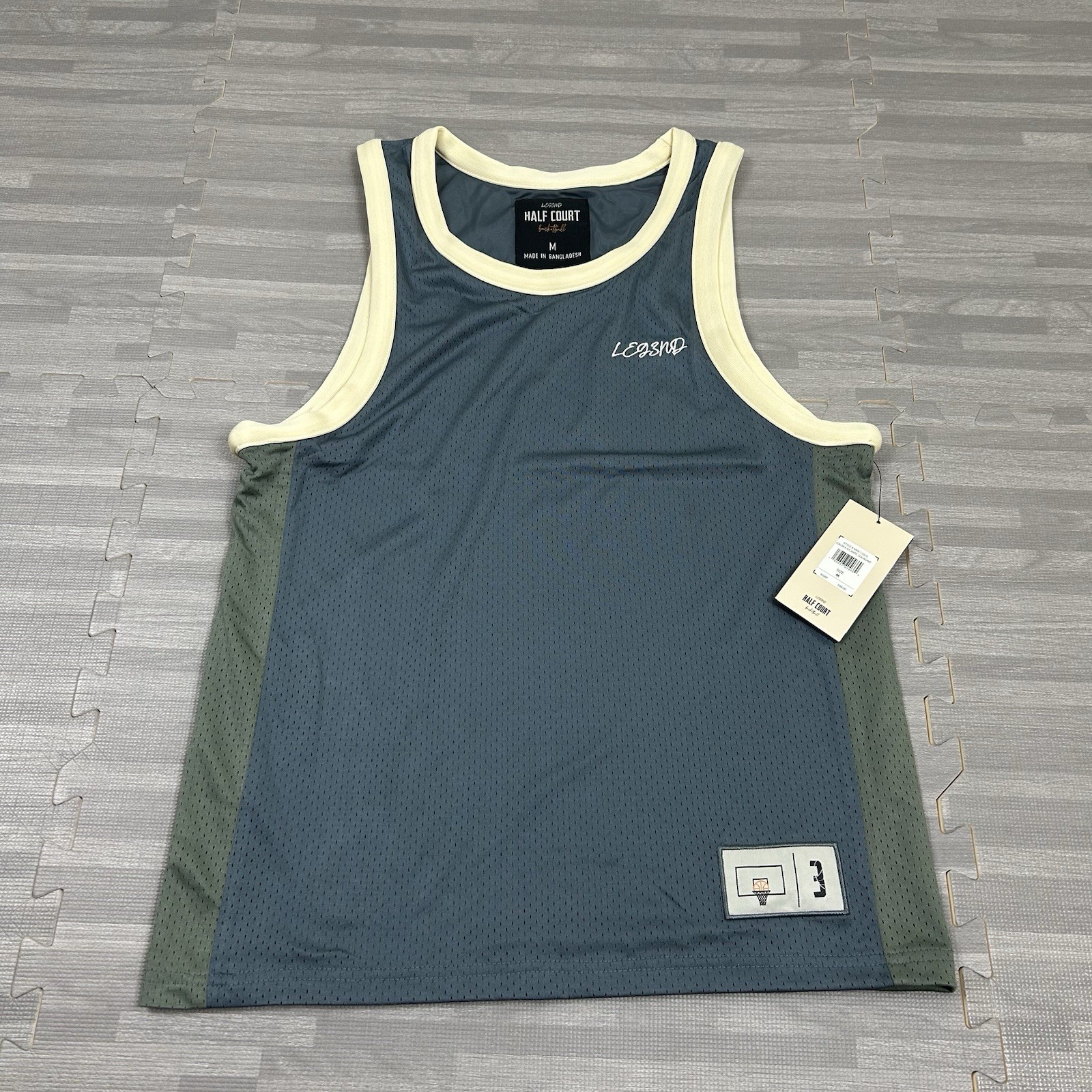 Legend Half-Court Basketball Mesh Jersey Mens Size Medium Atlantic Sea Agave $48 gallery