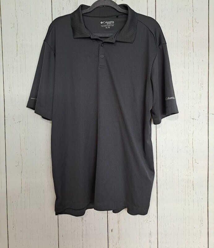 Columbia Size XL Golf Gray Mens Outdoor Active Short Sleeve Gym Shirt gallery