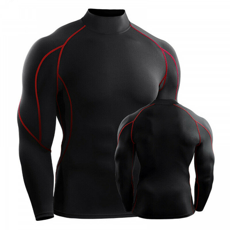 Mens Thermal Base Layer Compression Top Long Sleeve Body Armour Cold Wear Shirts gallery