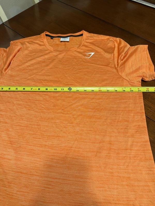 Gymshark Shirt Men’s Arrival Marl Size XL Orange Lightweight Moisture Wicking gallery