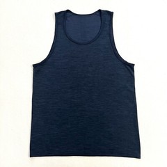 Lululemon Men Mineral Blue Nautical Navy Metal Vent Tech Seamless Workout Tank S