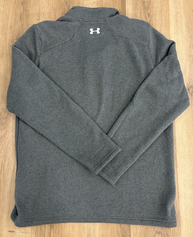 Under Armour ColdGear Henley Sweater Mens Large Gray Loose Storm UA / 2XL gallery