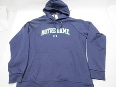 *NWT* OFFICIALLY LICENSED UNDER ARMOUR “NOTRE DAME” COTTON BLEND HOODIE. LARGE