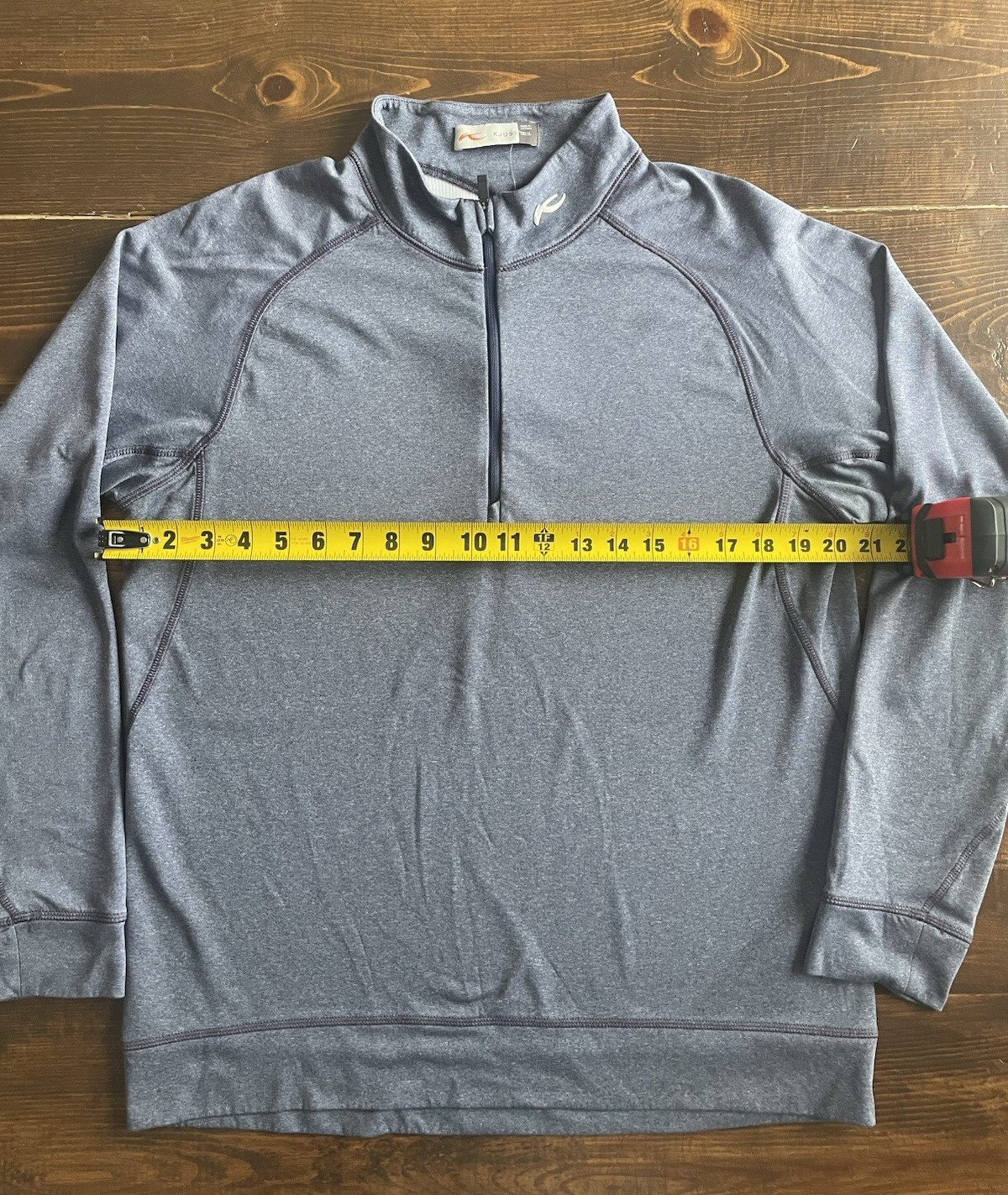 KJUS Golf Pullover Keano Midlayer Half Zip Sleeve Blue Size Large/52- $149 gallery