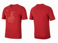 Nike NBA Dri-FIT Red Graphic Tee XXL Rocket Design Athletic Cut Shirt