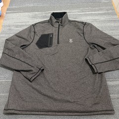 RLX Ralph Lauren Pullover Extra Large Gray Herringbone Performance Quarter Zip